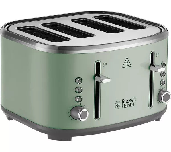 Russell Hobbs Stylevia 4 Slice Toaster Sage Green | 26294