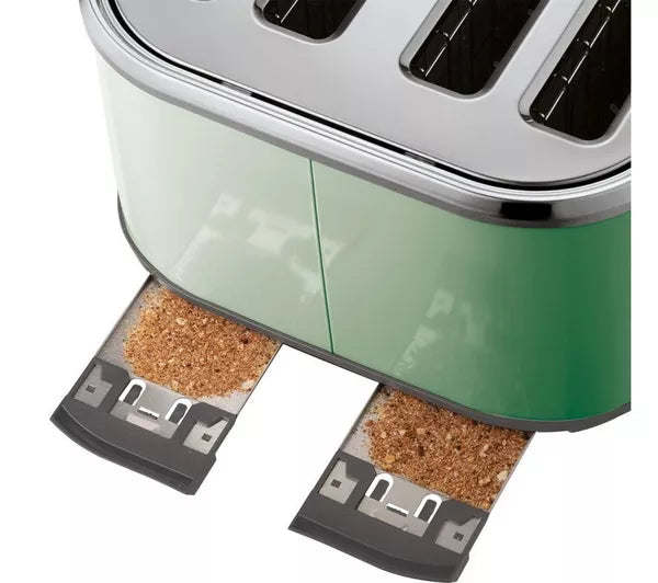 Russell Hobbs Stylevia 4 Slice Toaster Sage Green | 26294