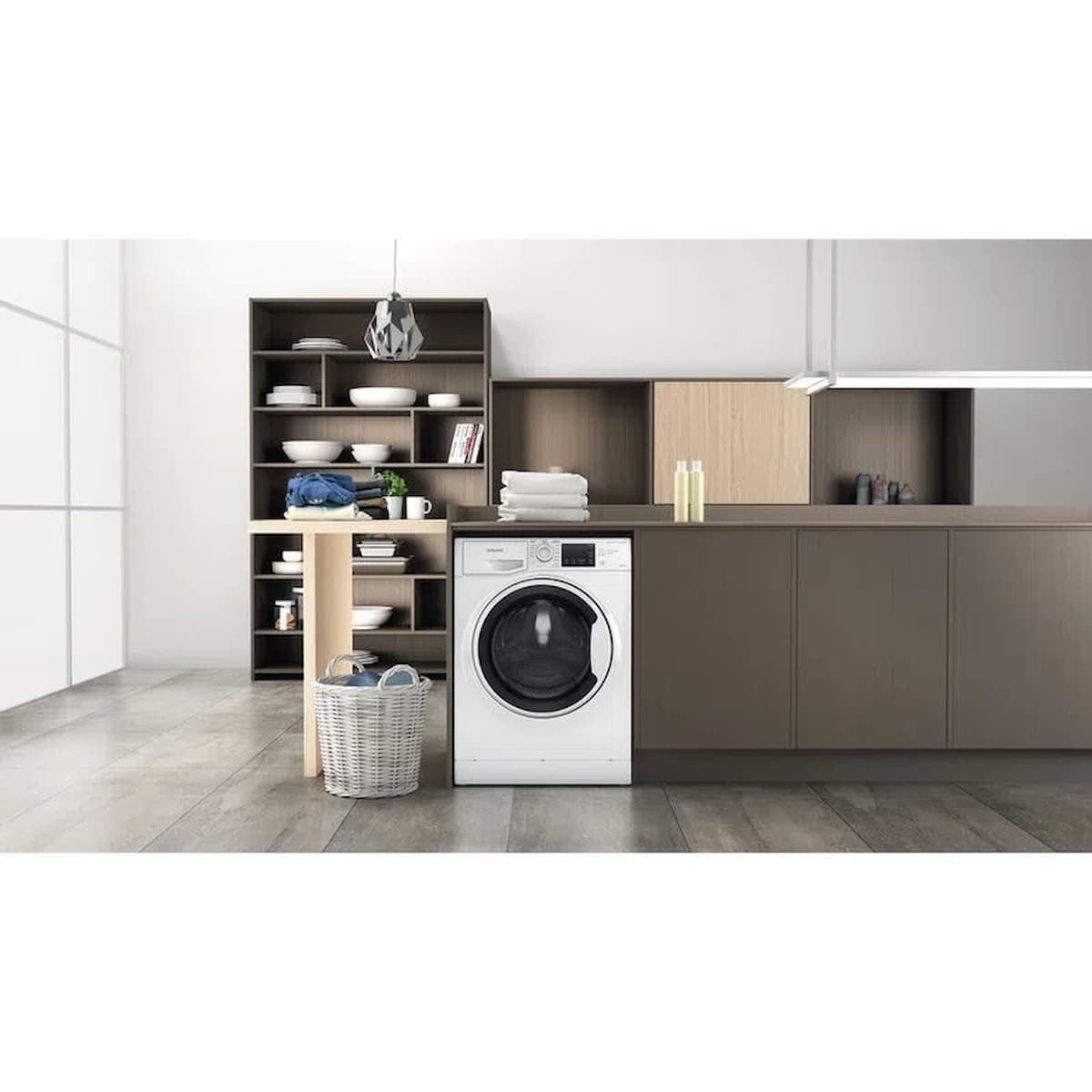 Hotpoint NDB8635WUK white 8+6kg washer dryer-freestanding