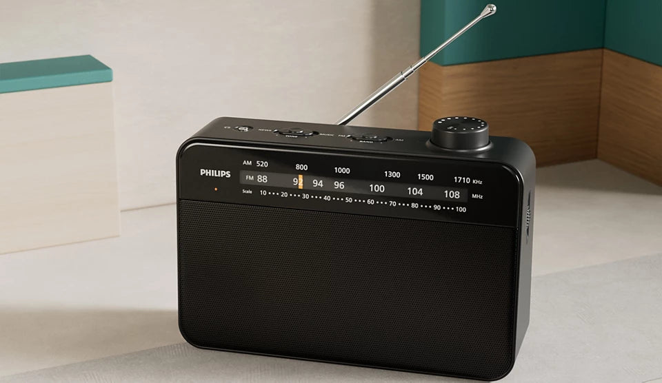 Philips Classic Portable Kitchen Radio Black | TAR250910