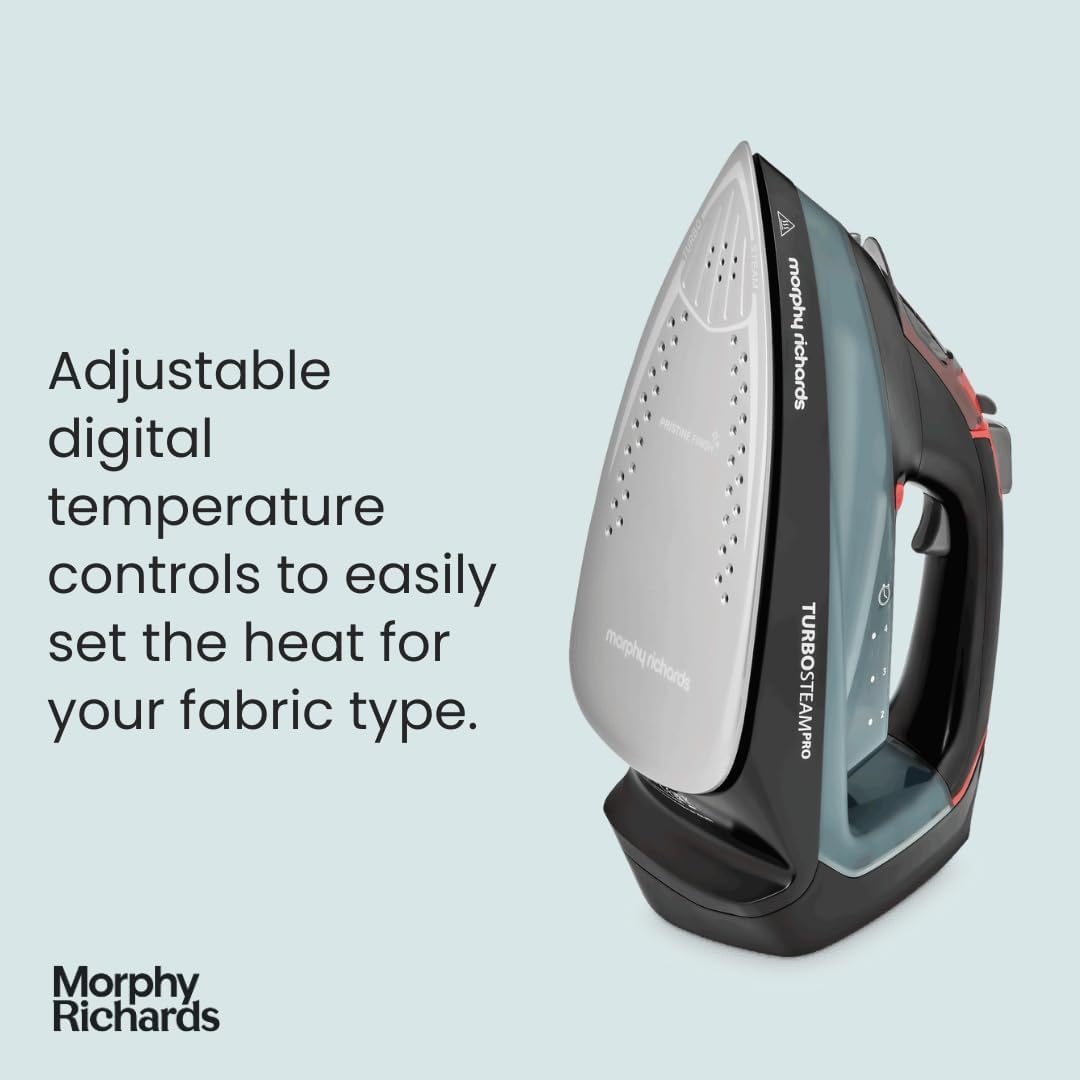 Morphy Richards Turbosteam Pro 3100W Electronic Steam Iron Black | 303175