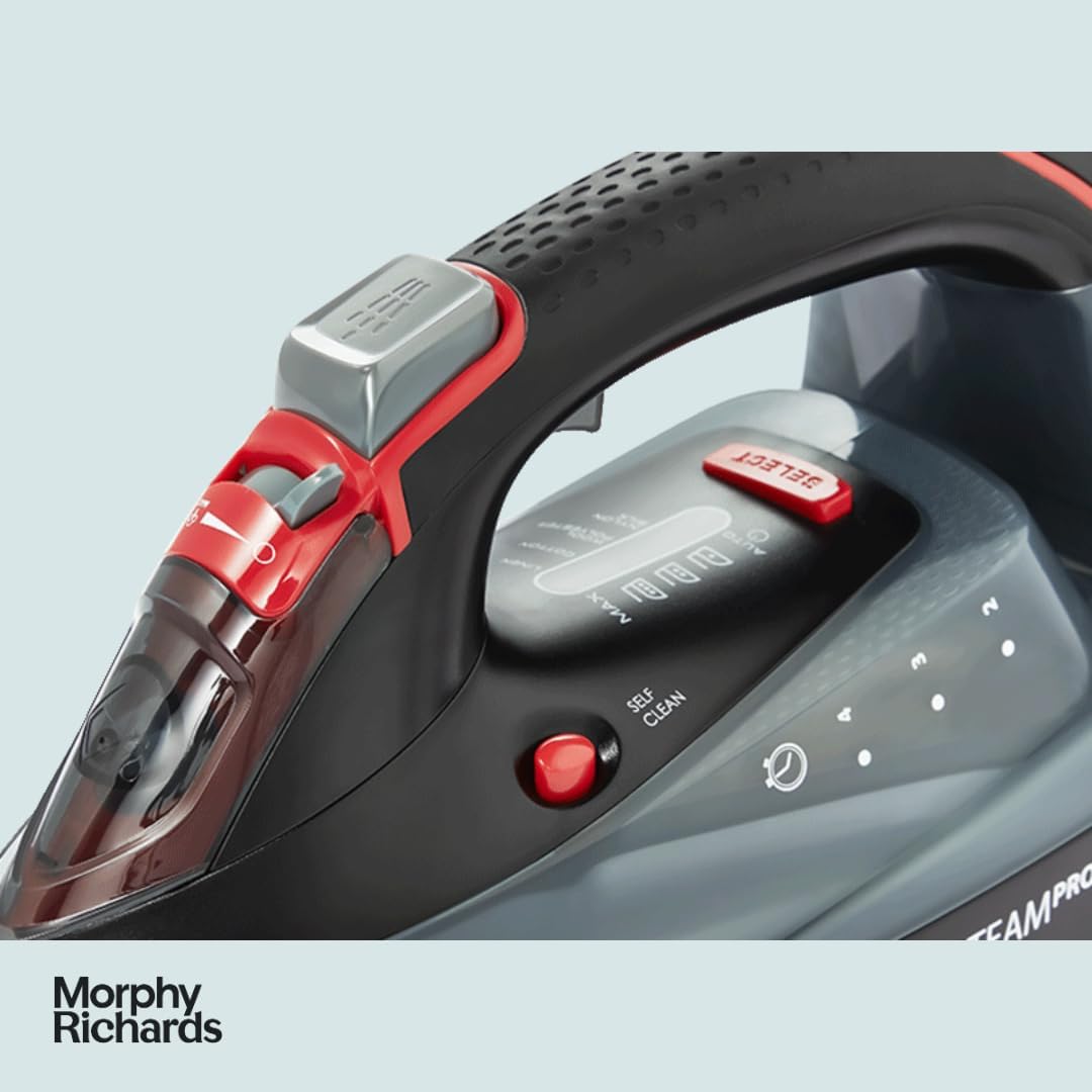 Morphy Richards Turbosteam Pro 3100W Electronic Steam Iron Black | 303175