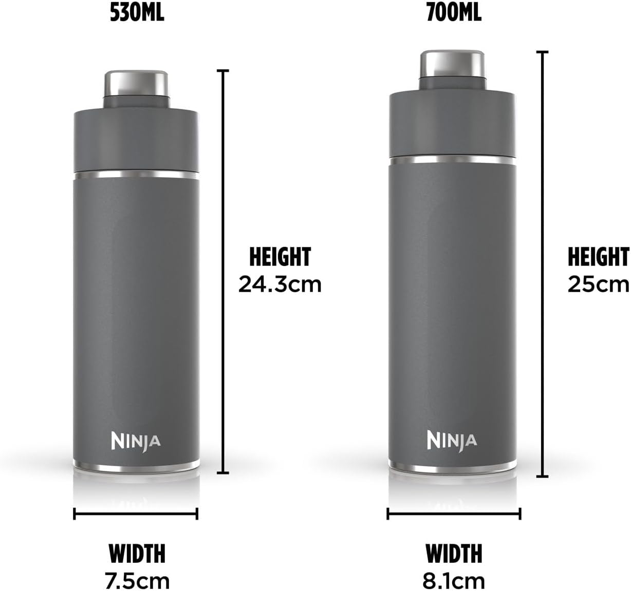 Ninja Thirsti 700 ml Travel Bottle Grey | DW2401EUUKGY