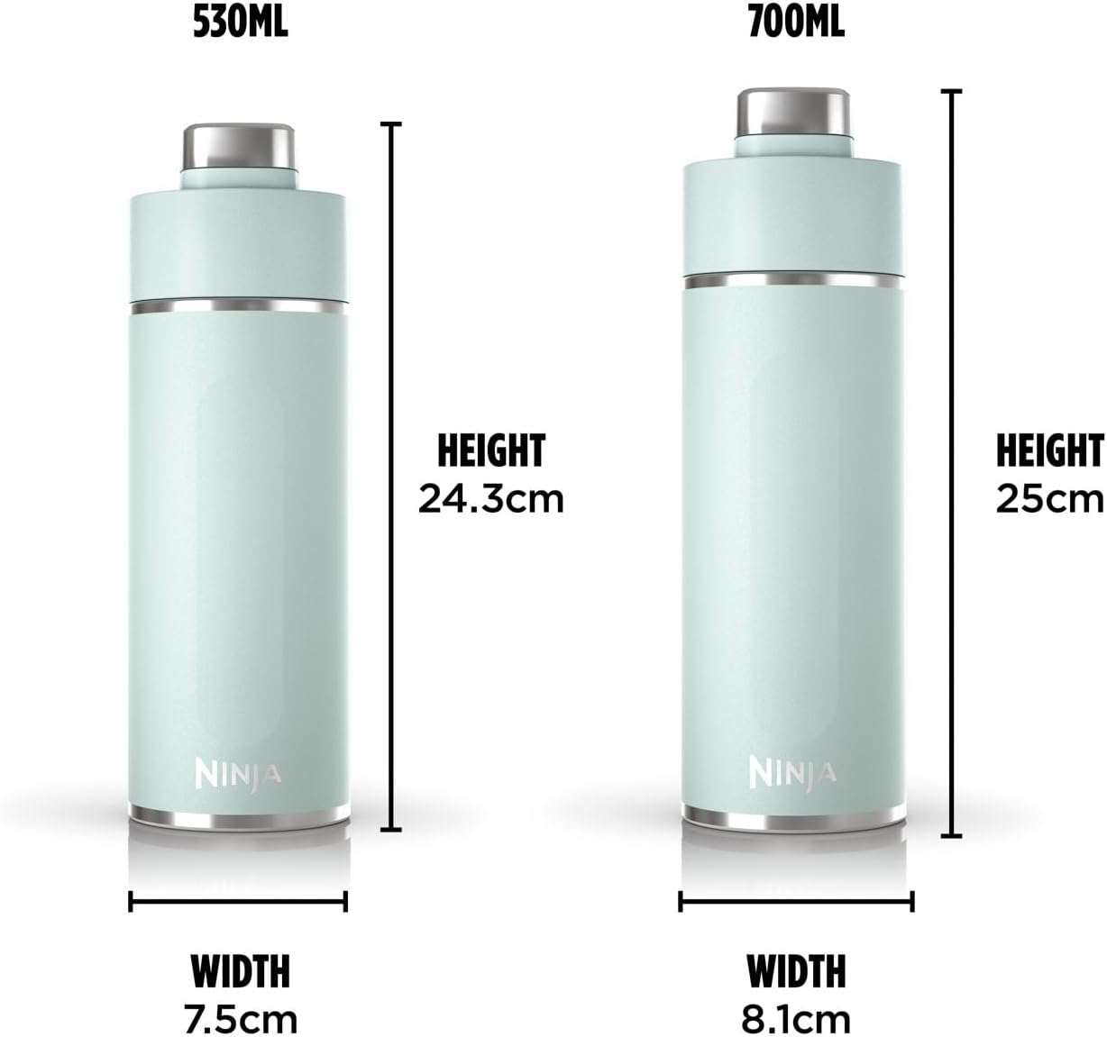 Ninja Thirsti 530 ml Travel Bottle Mint | DW1801EUUKMT