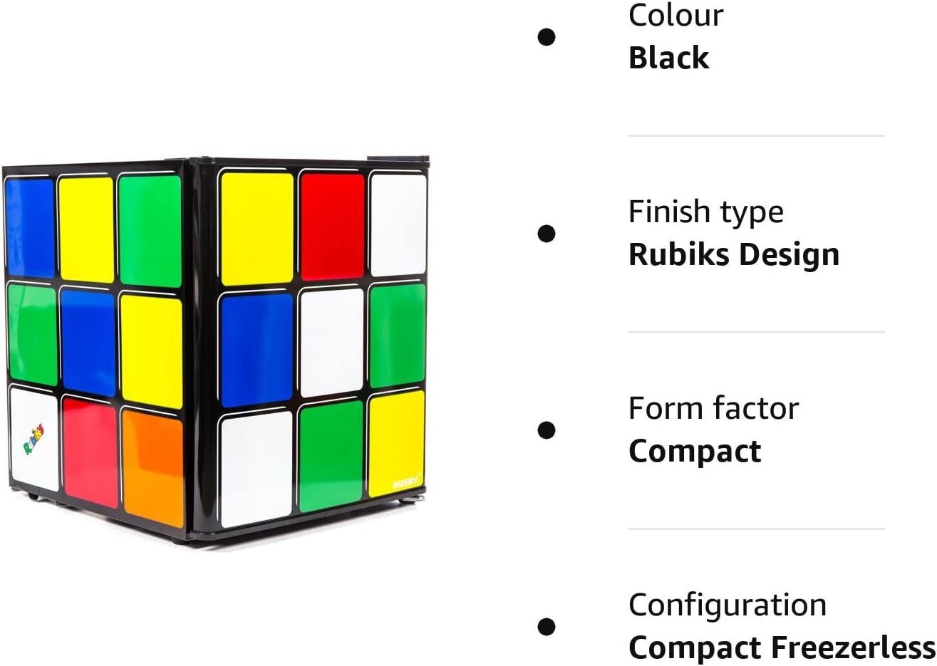 Husky Rubiks Cube Design Mini Fridge Drinks Cooler | HUSHU231E