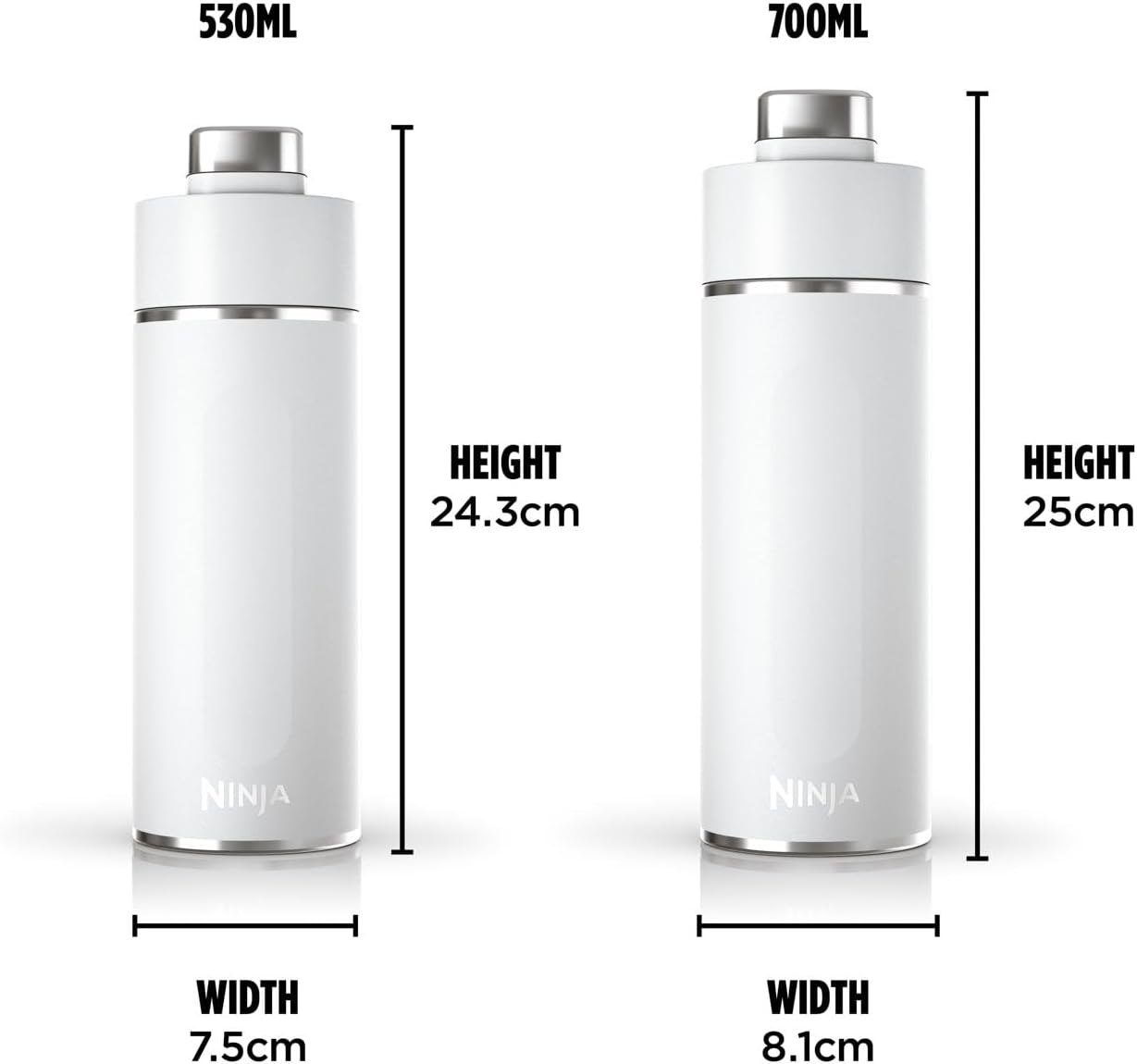 Ninja Thirsti 700 ml Travel Bottle White | DW2401EUUKWH