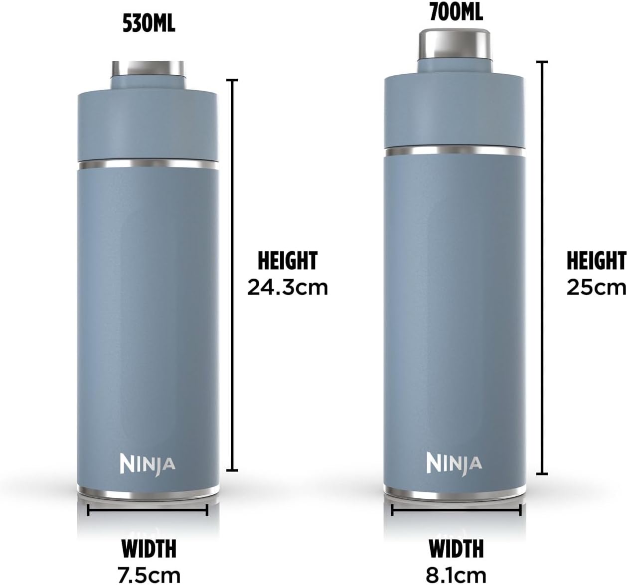 Ninja Thirsti 530 ml Travel Bottle Blue | DW1801EUUKBL