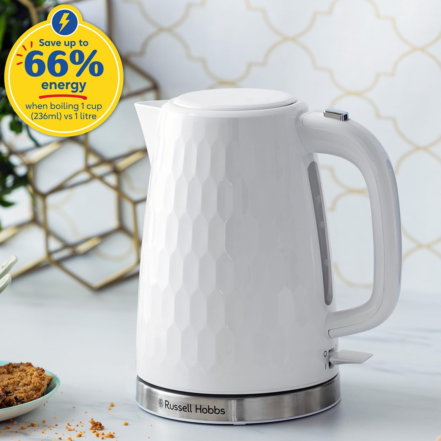 Russell Hobbs Honeycomb Kettle White | 26050