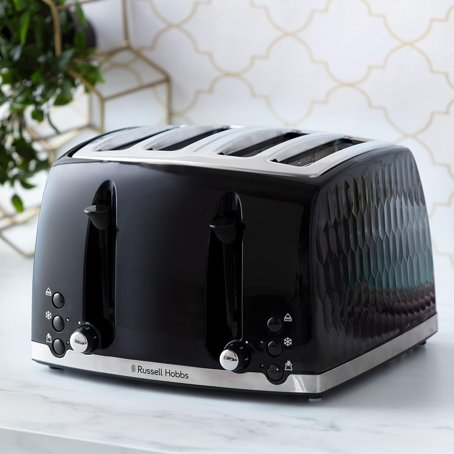 Russell Hobbs Honeycomb 4 Slice Toaster Black | 26071