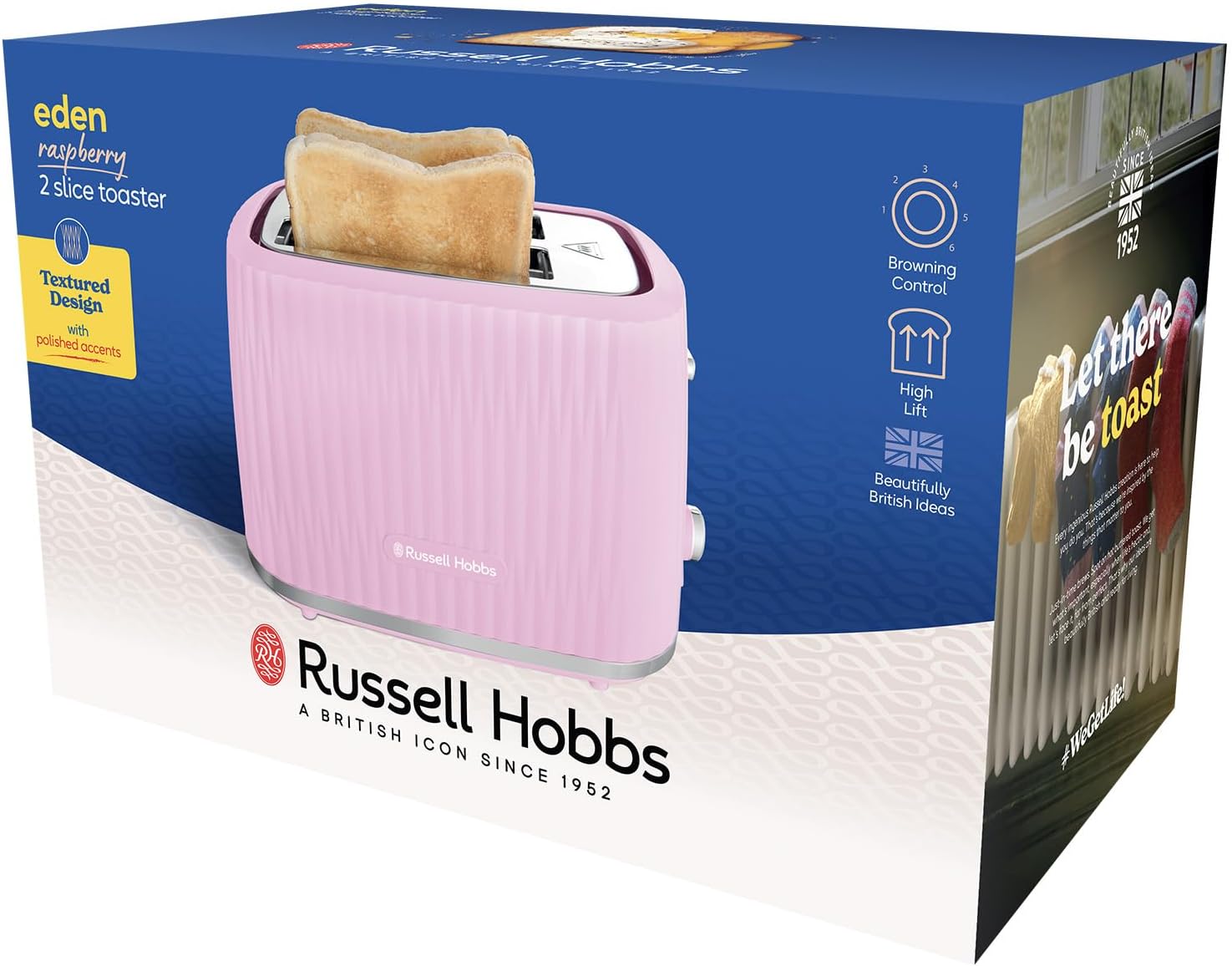 Russell Hobbs 2 Slice Toaster Raspberry Pink | 27372