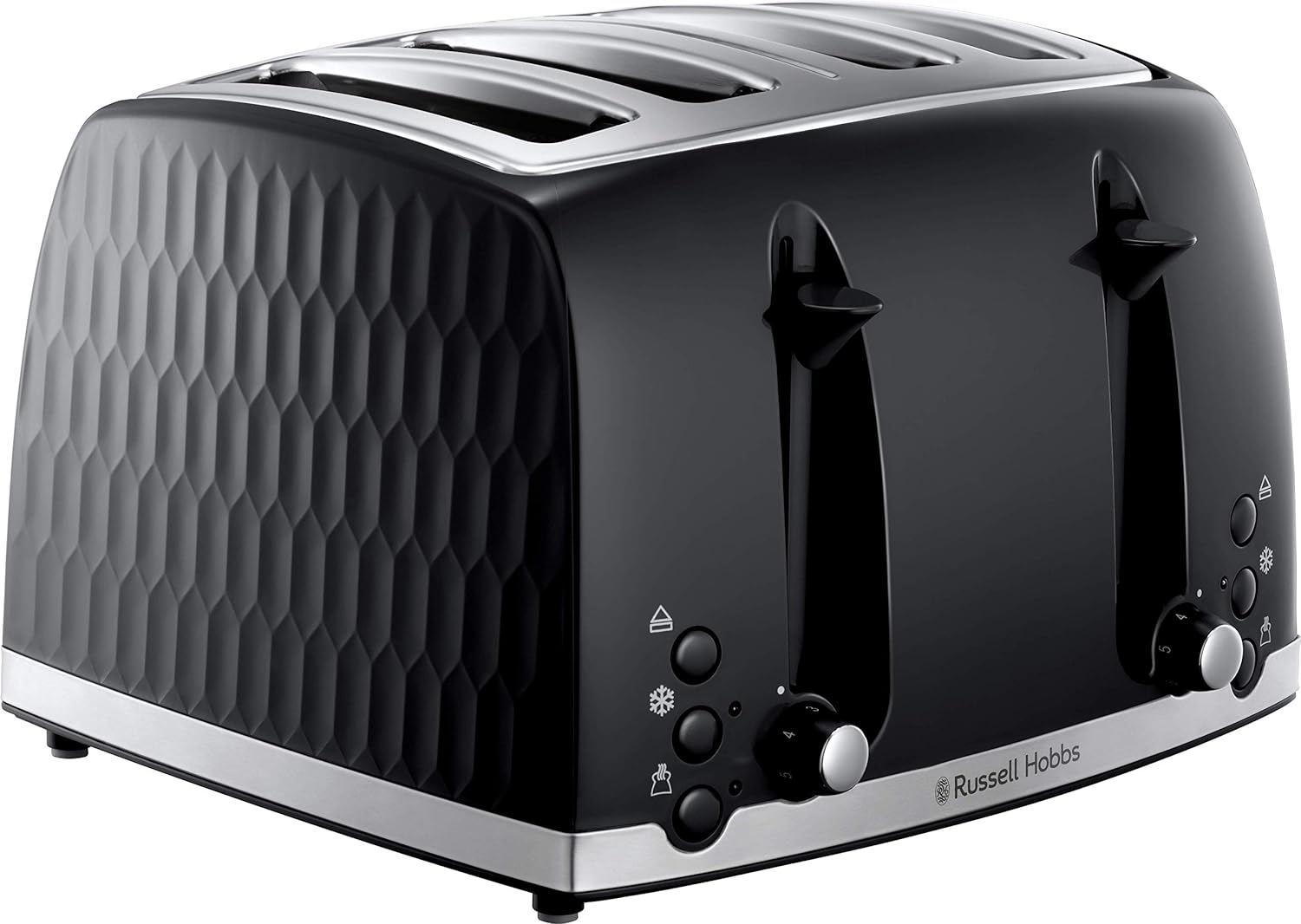 Russell Hobbs Honeycomb 4 Slice Toaster Black | 26071