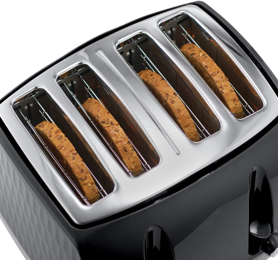 Russell Hobbs Honeycomb 4 Slice Toaster Black | 26071