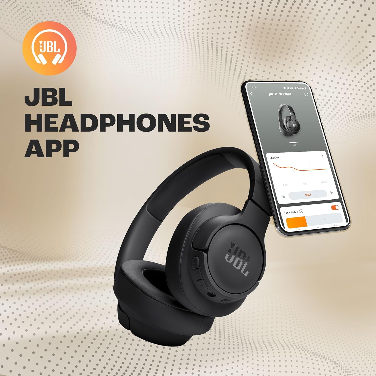 JBL Tune 720BT Over-Ear Wireless Headphones White | JBLT720BTBLK