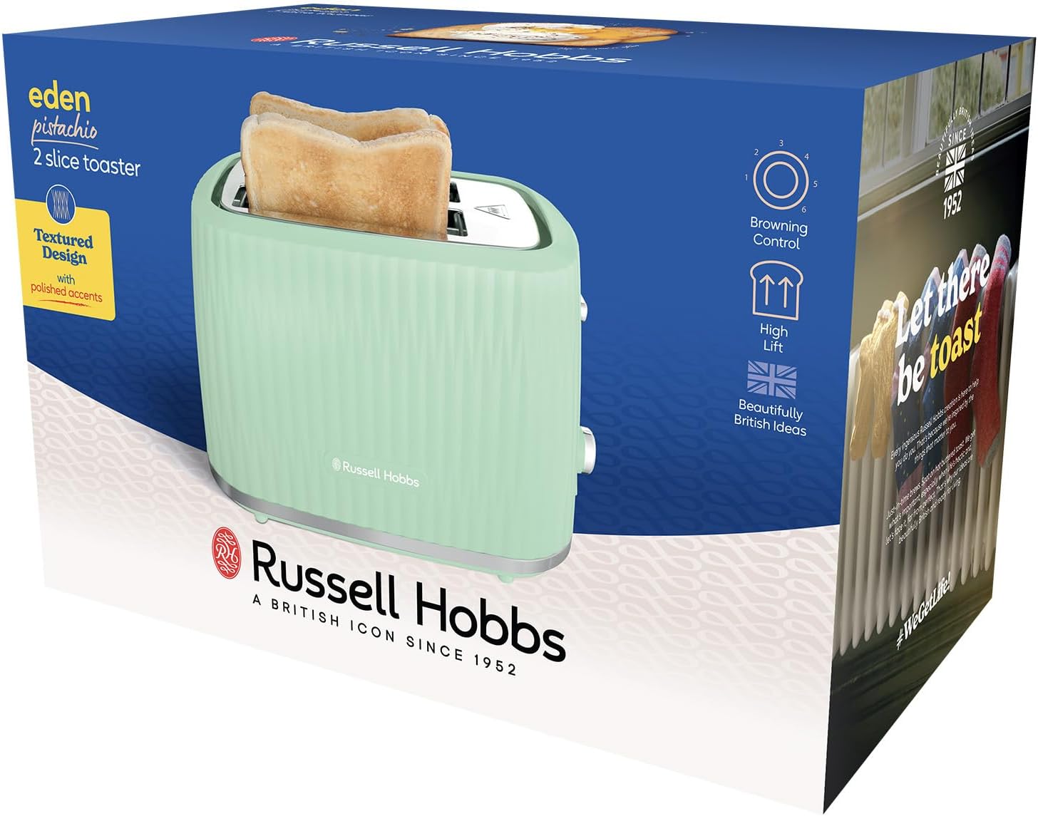 Russell Hobbs 2 Slice Toaster Pistachio Green | 27374