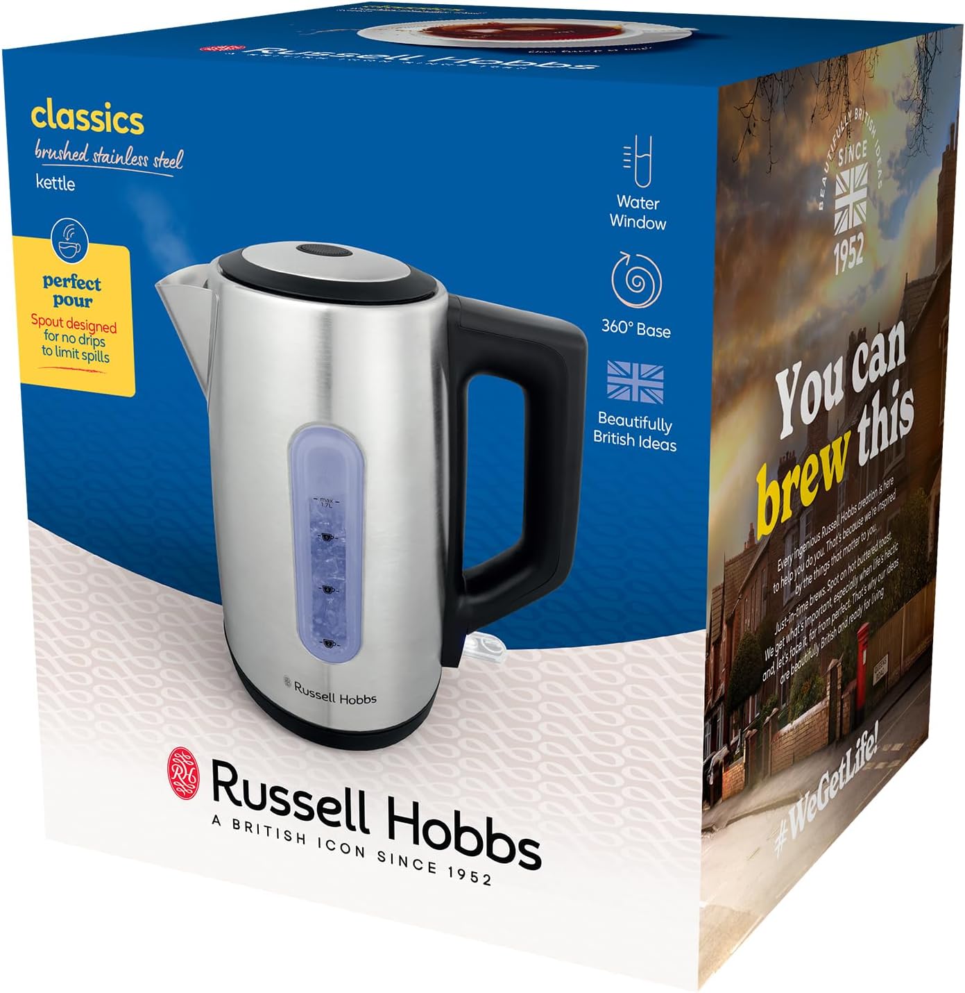 Russell Hobbs Electric Kettle Brushed stainless steel | 27380