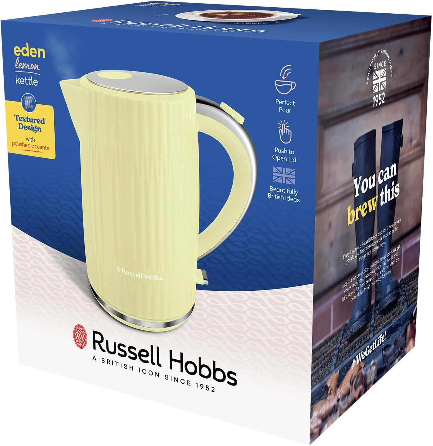 Russell Hobbs Eden Kettle Lemon Yellow | 27363