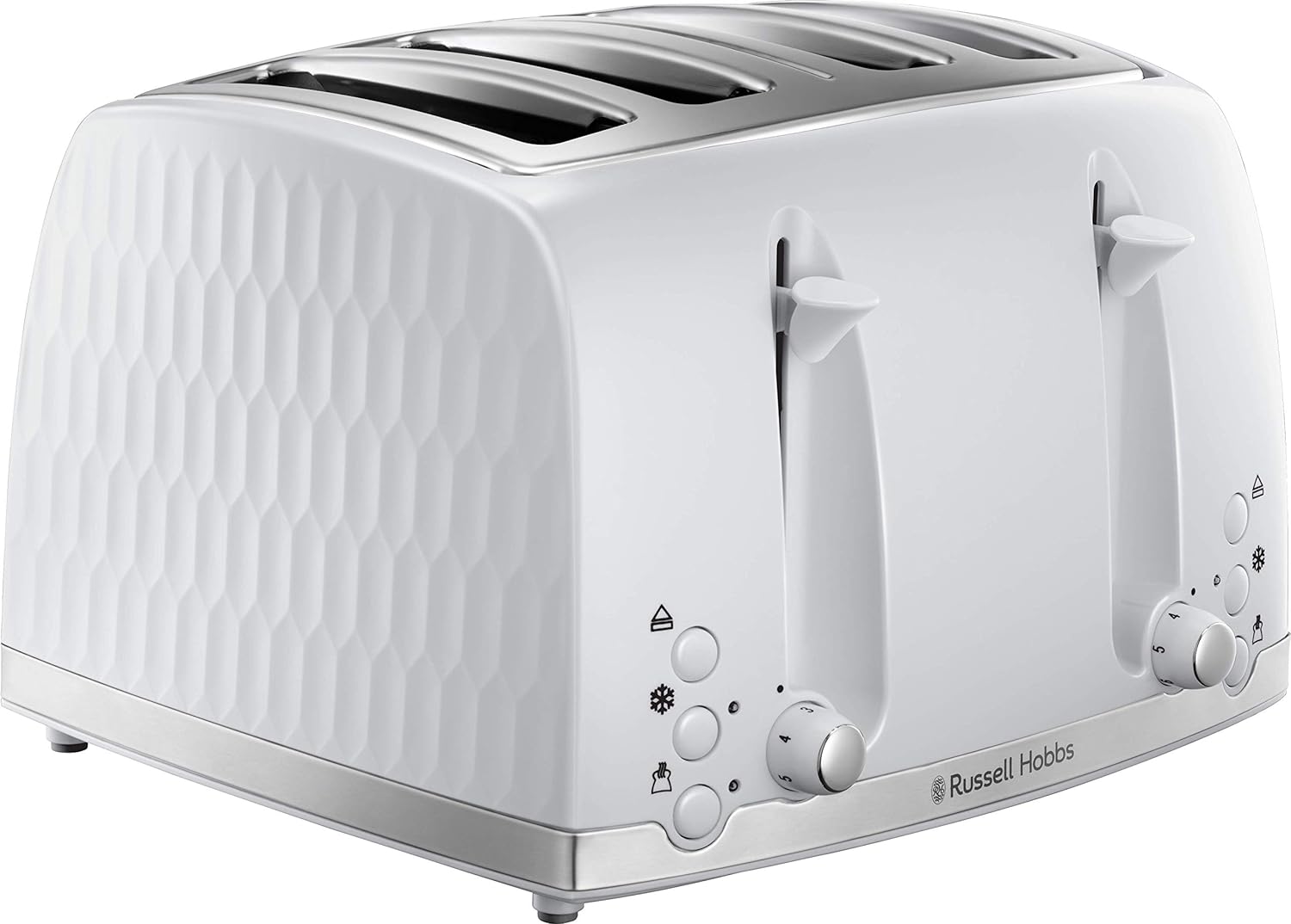 Russell Hobbs Honeycomb 4 Slice Toaster White | 26070