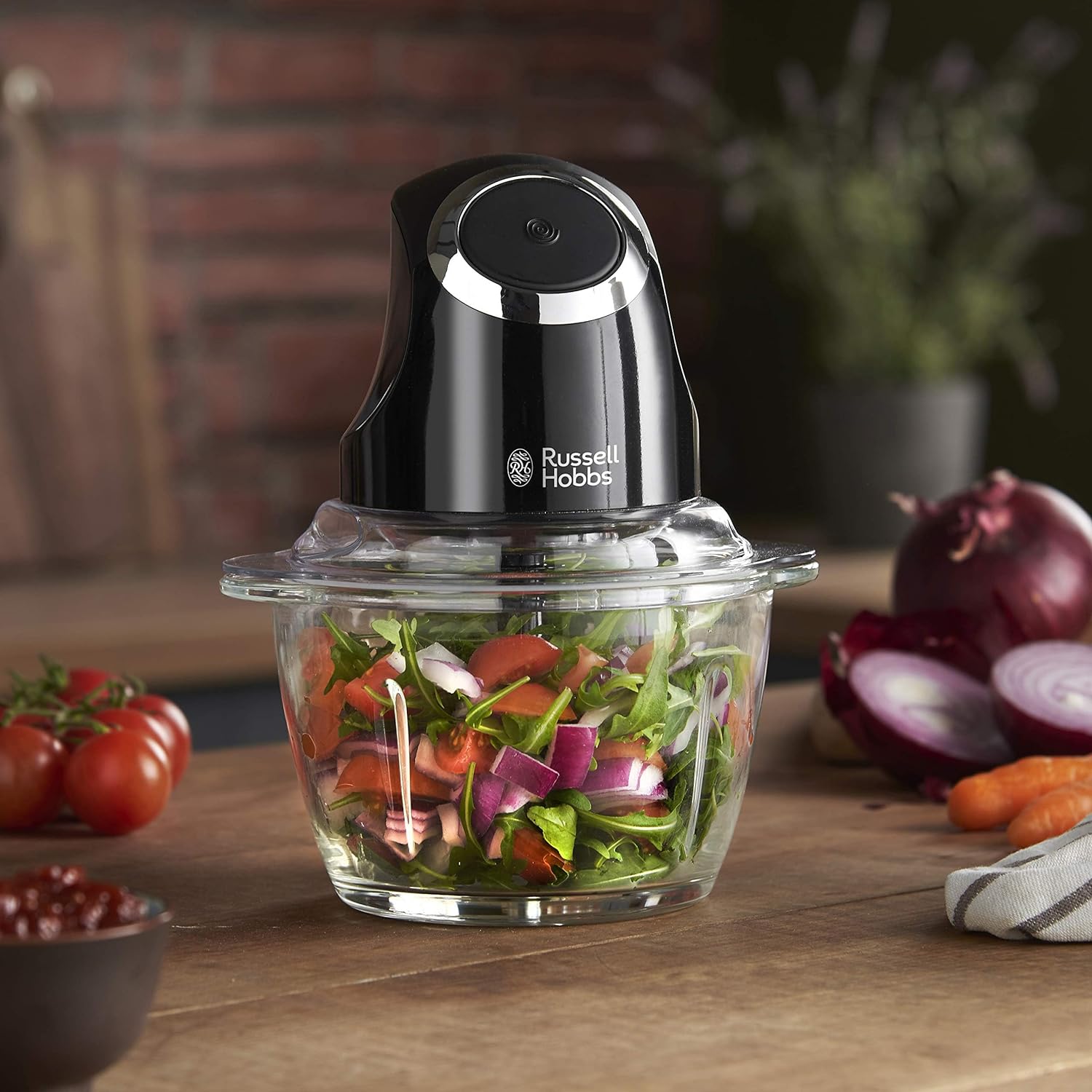 Russell Hobbs Desire Matte Black Mini Chopper | 24662