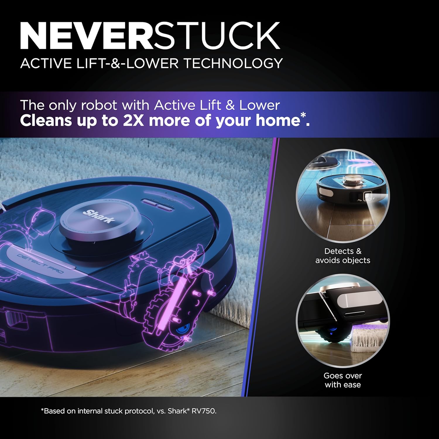 Shark Power Detect Self Empty Robot Vacuum | RV2820VEUK