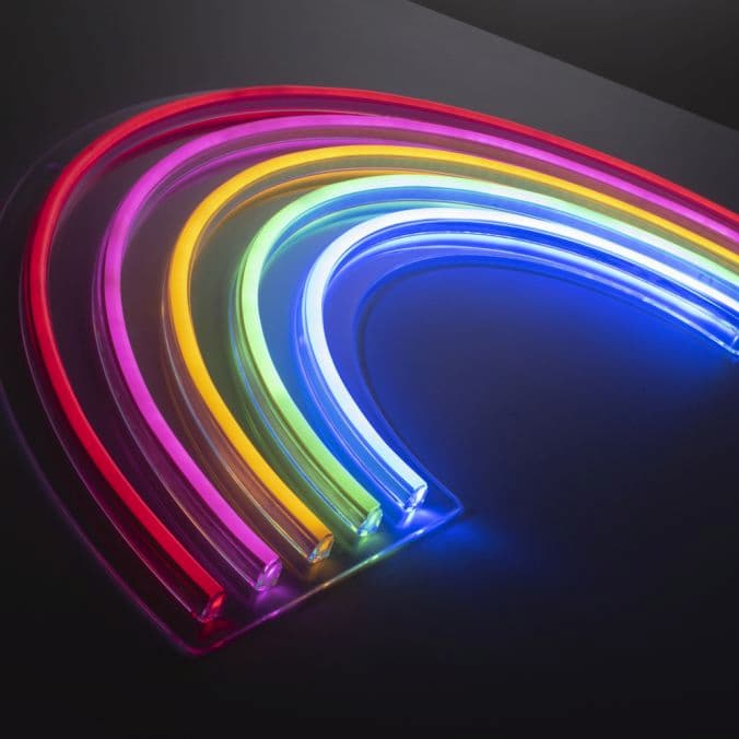 LED Wall Light Rainbow Multicolour USB Cord Switch - 85024-70