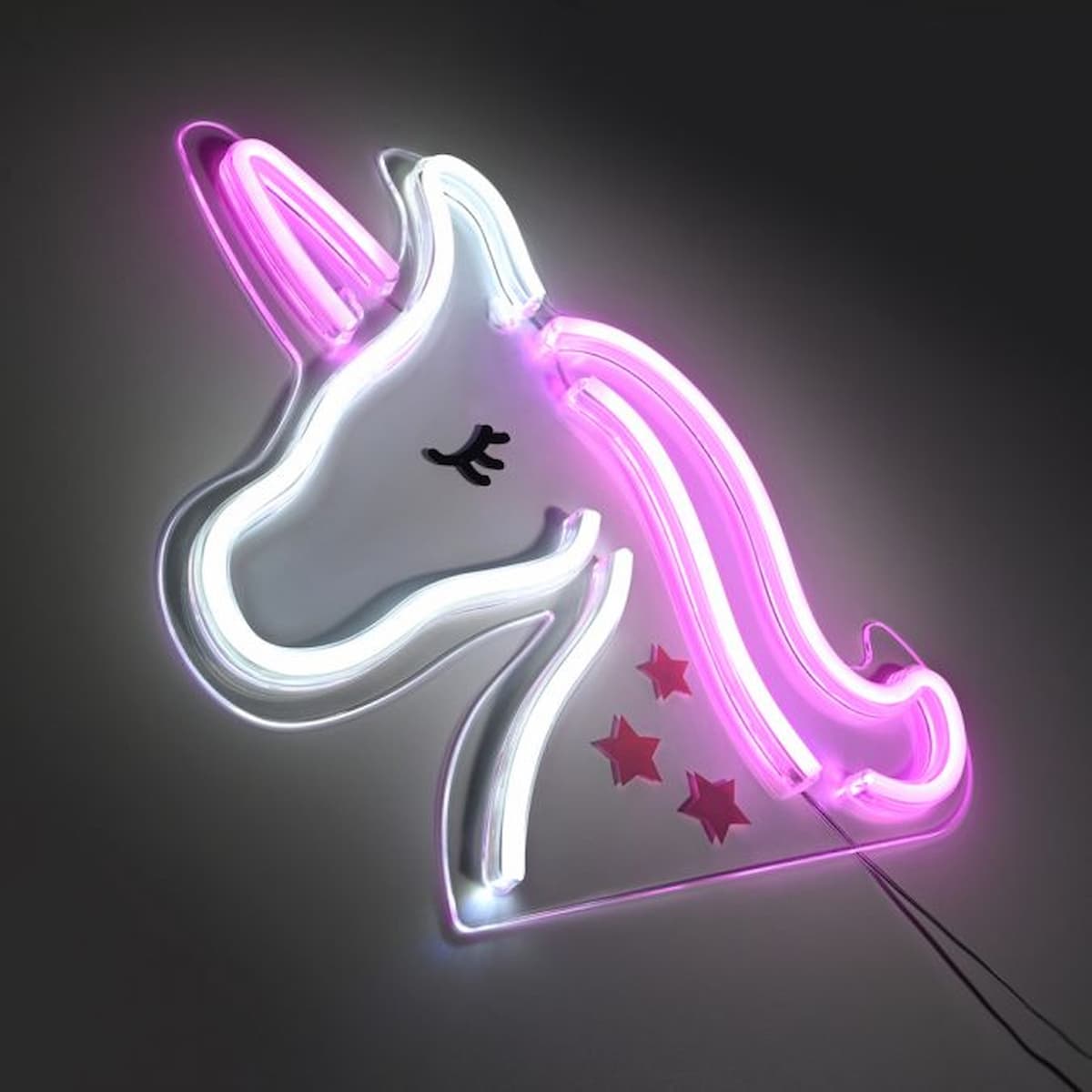 LED Wall Lamp Unicorn Motif USB Cord Switch Decorative Kids Lamp - 85025-70