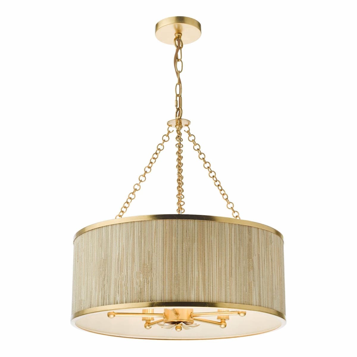 Dar Fenella 5 Light Pendant Gold Leaf-FEN0534