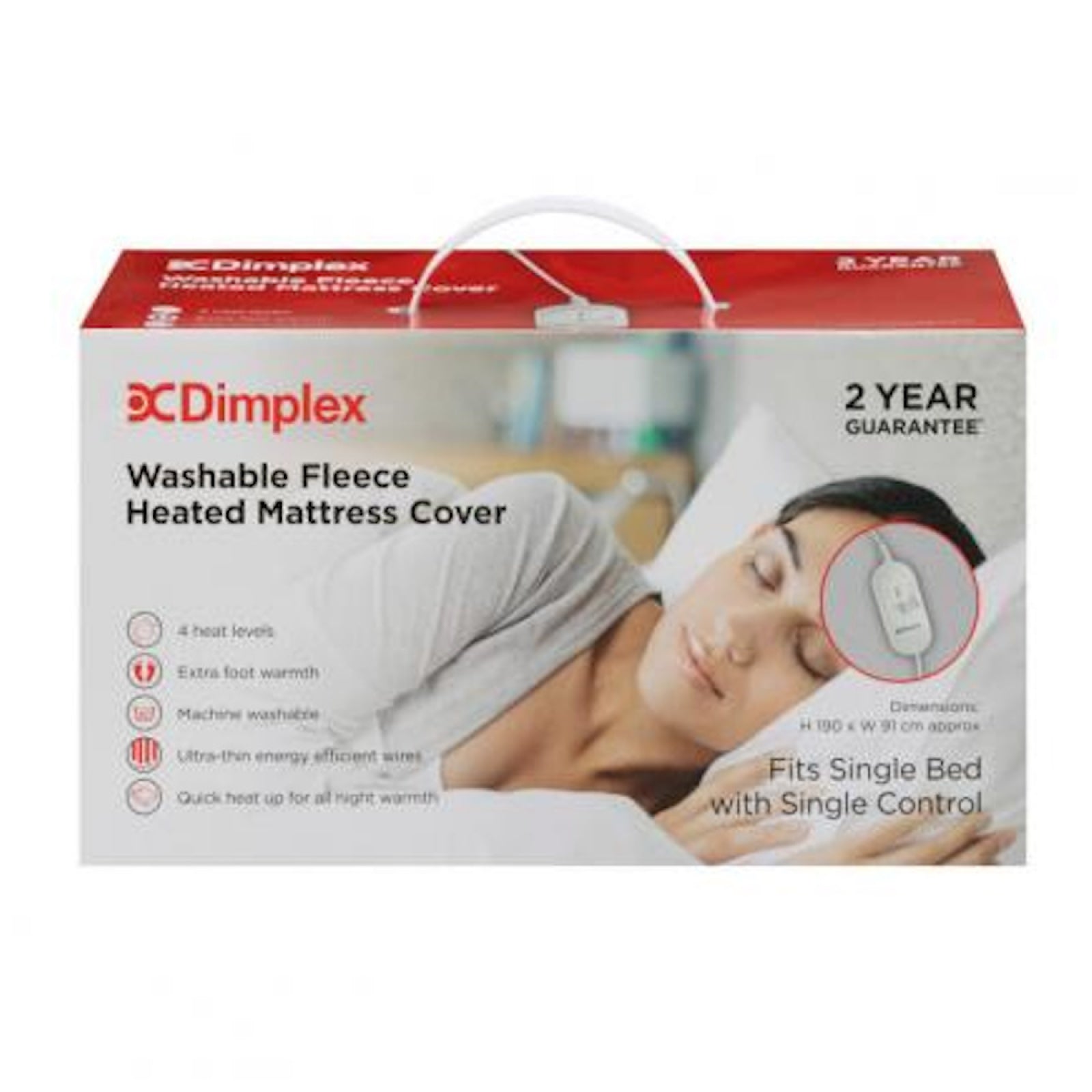 Dimplex Single Washable Fleece Heated Mattress Cover | DMC3001