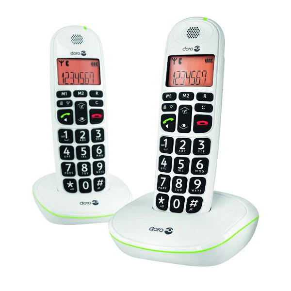 Doro Big Button Cordless Dect Home Phone Twin Pack White | 5551