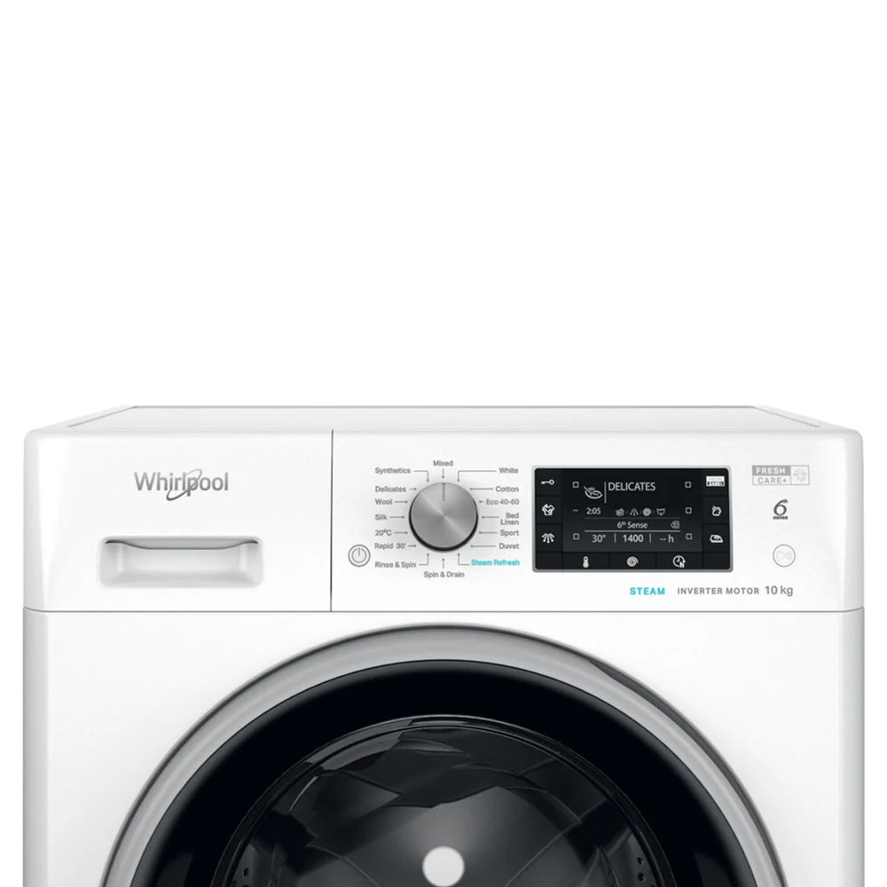 Whirlpool FreshCare+ 10KG 1400 Spin Freestanding Washing Machine White | FFD10489BSVUK