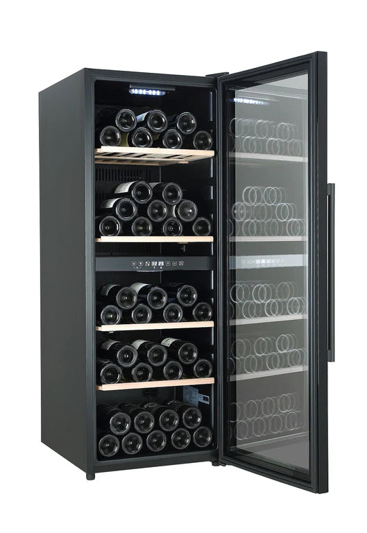 Powerpoint Bottle Dual Zone Free Standing Wine Cooler Black | P37AD77