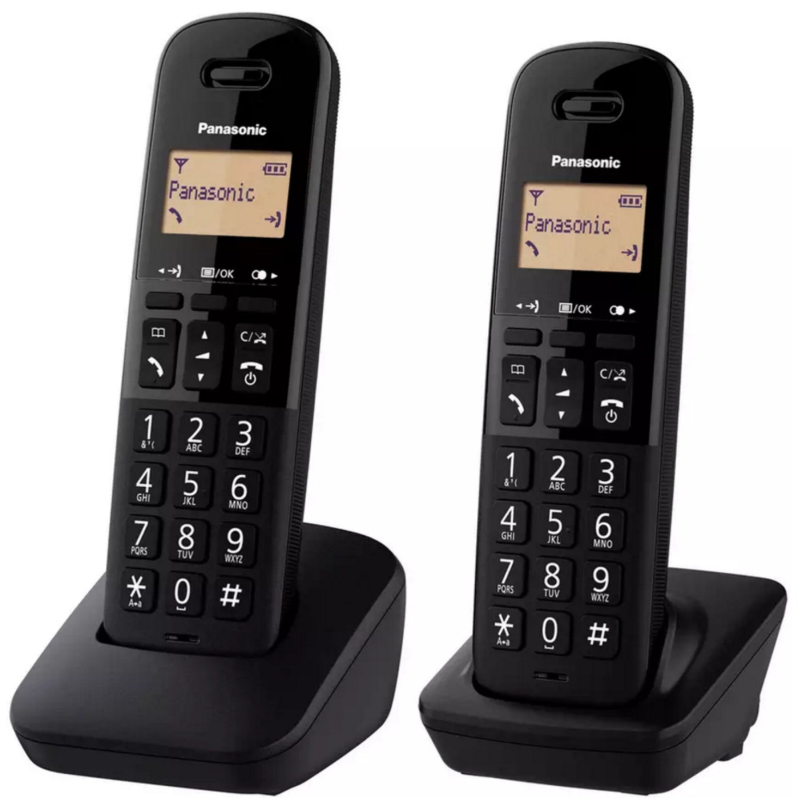 Panasonic Cordless Twin Pack Phone Black | KX-TGB612