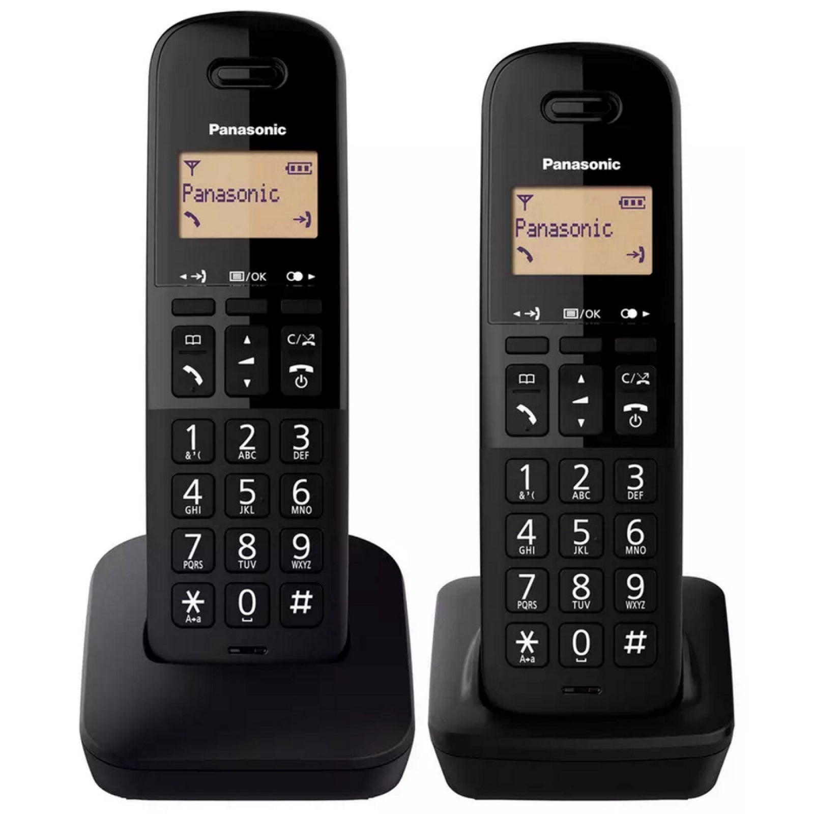 Panasonic Cordless Twin Pack Phone Black | KX-TGB612