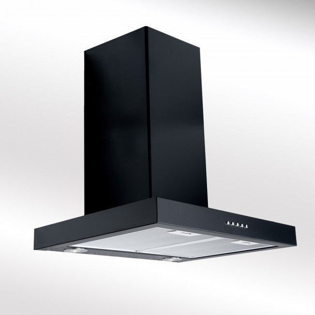 Luxair 60cm Flat Cooker Hood Black l LA60FLTBLK