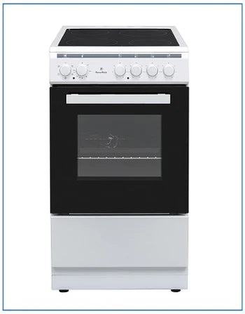 Powerpoint 50cm Single Fan Oven With Ceramic Hob White | P05C1V1W