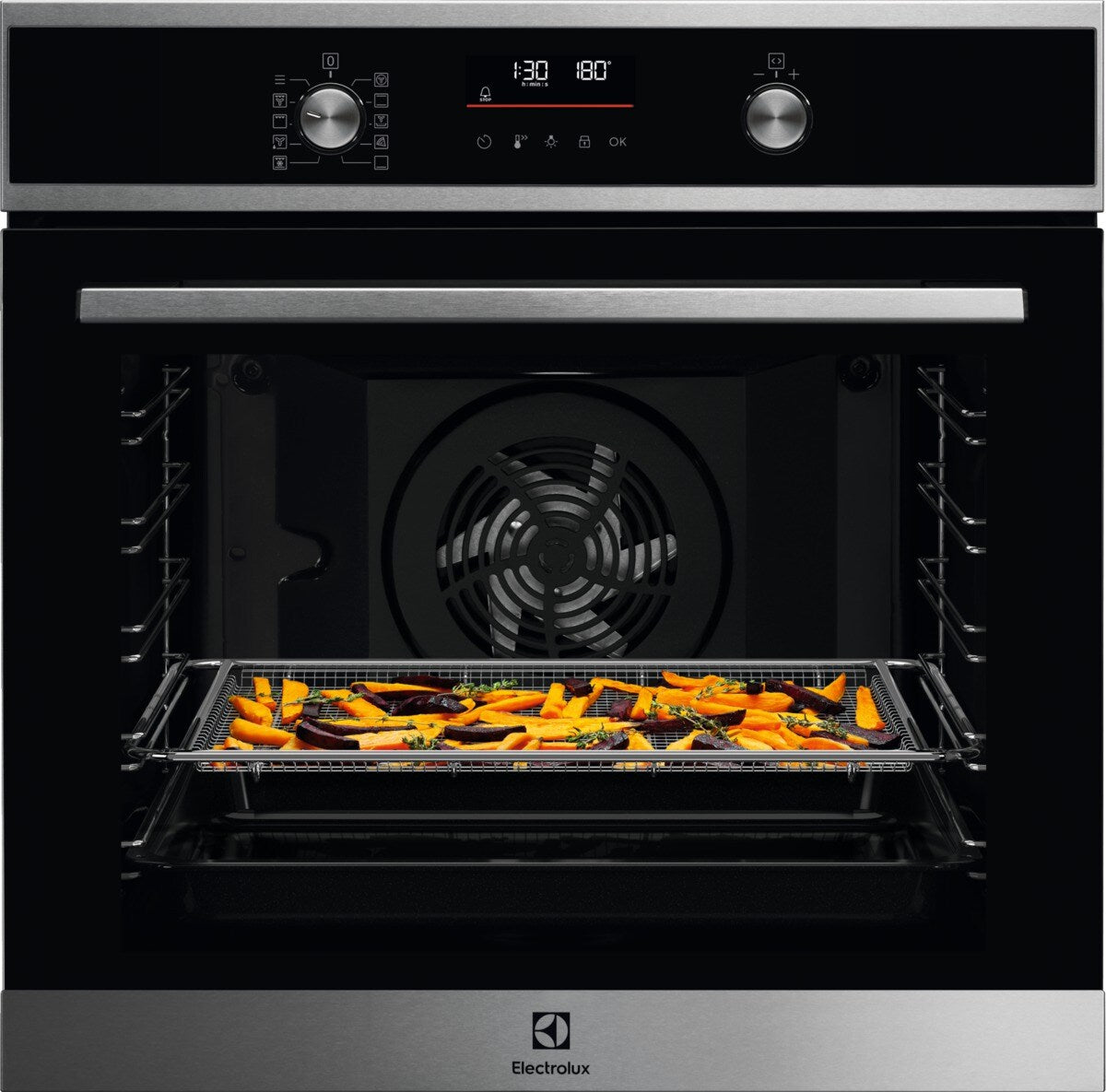 Electrolux 700 AirFry Bulit In Single Pyrolytic Oven | EOM6P46X