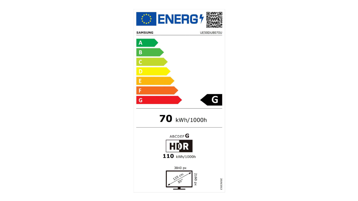 Samsung DU8070 50" Crystal UHD 4K HDR Smart TV (2024) | UE50DU8070UXXU