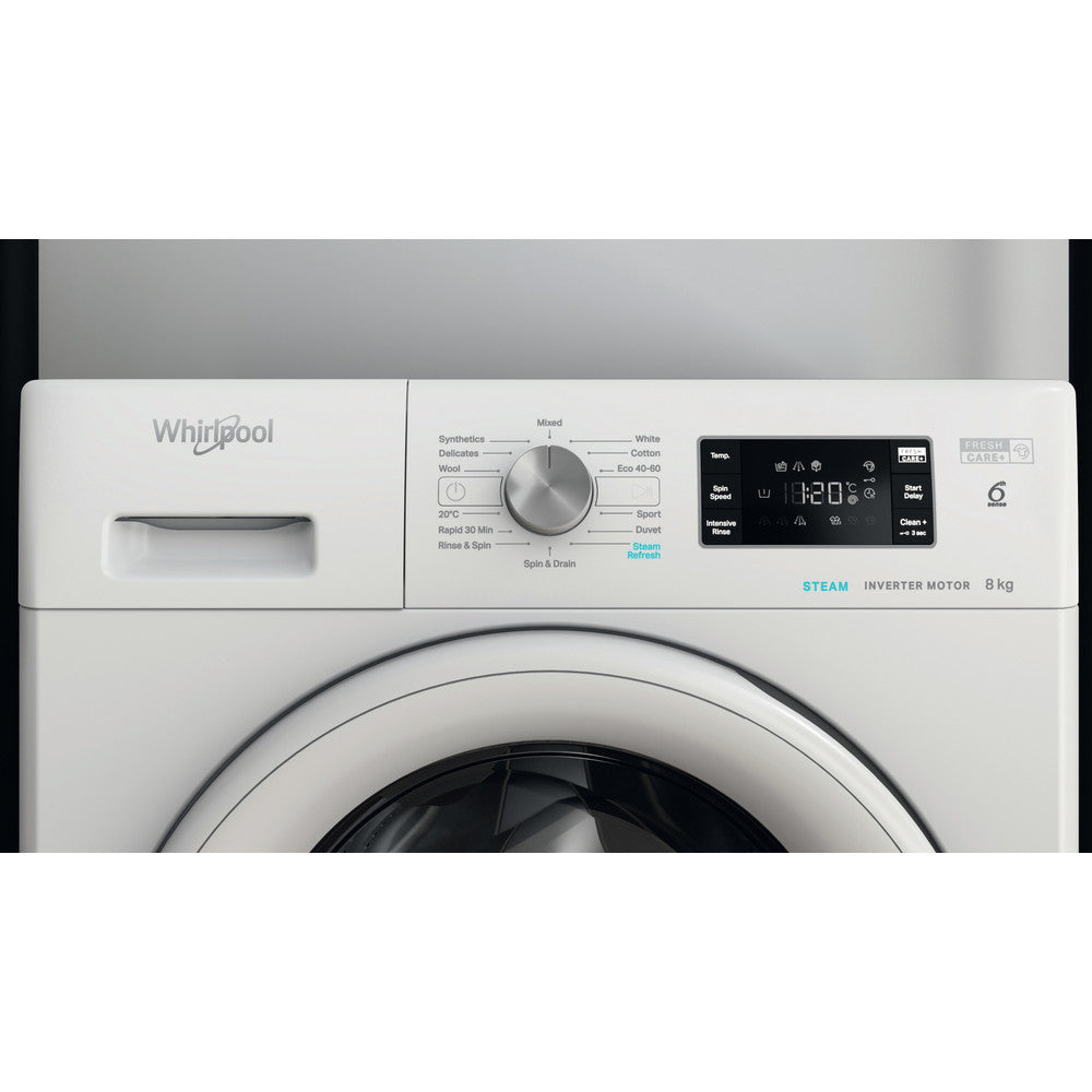 Whirlpool 6TH SENSE 8KG 1400RPM Freestanding Washing Machine White | FFB8469WVUK