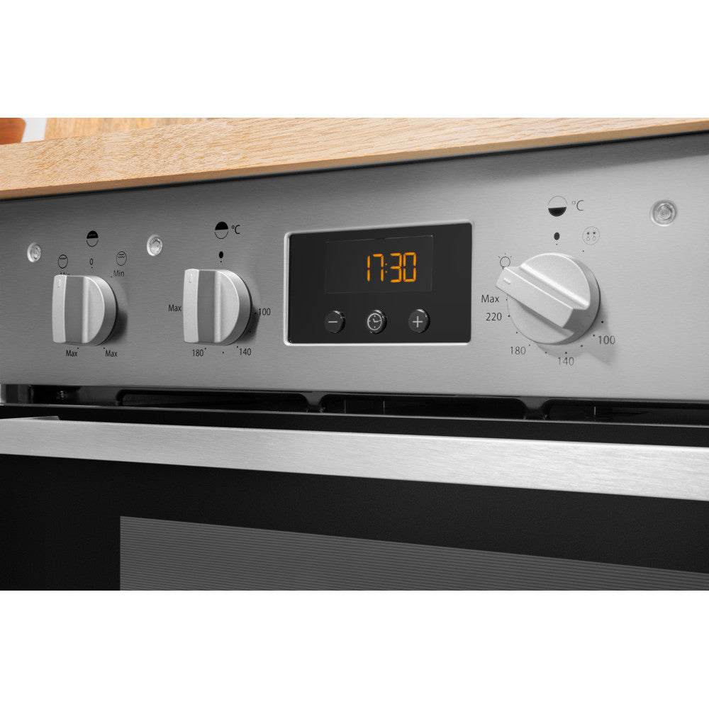 Indesit Electric Double Oven Stainless Steel | IDU6340IX