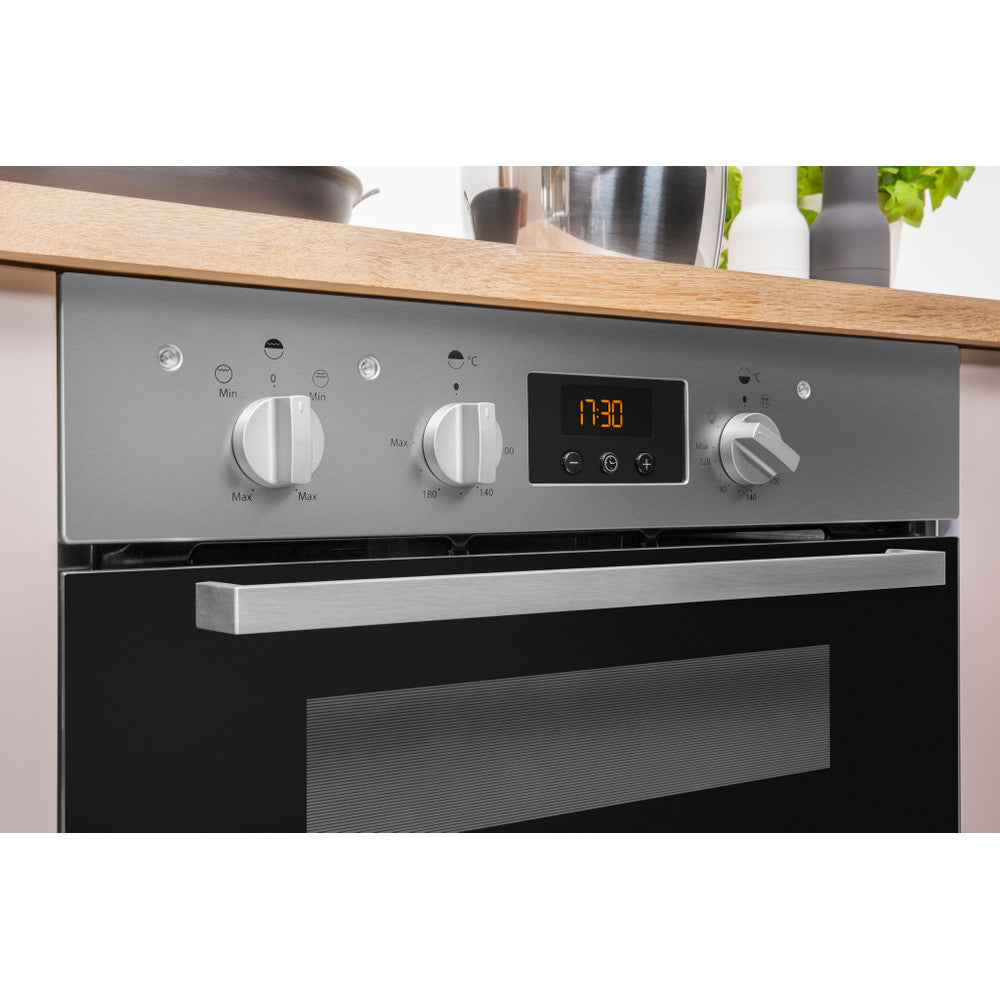 Indesit Electric Double Oven Stainless Steel | IDU6340IX