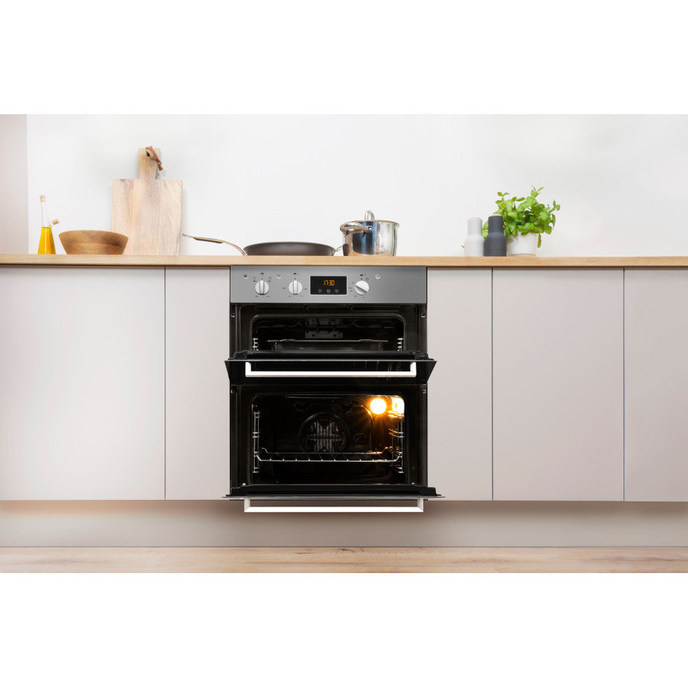 Indesit Electric Double Oven Stainless Steel | IDU6340IX