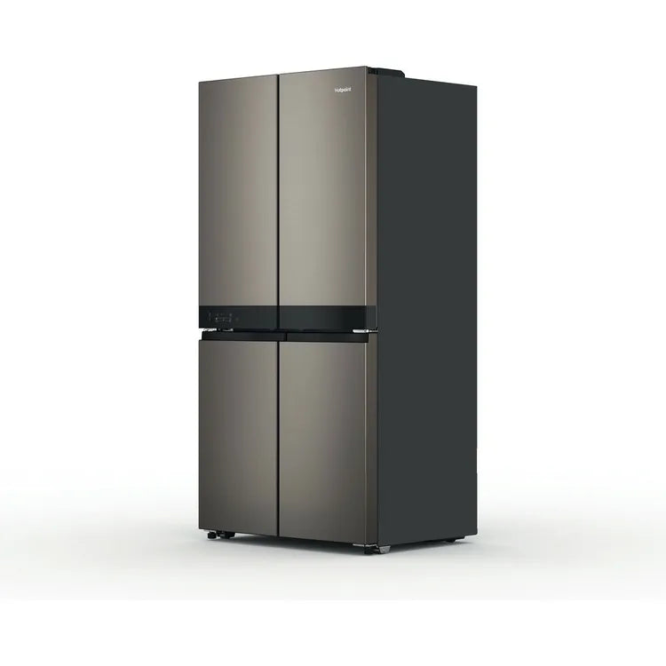 Hotpoint American Frost Free Fridge Freezer Black Steel | HQ9U2BLG