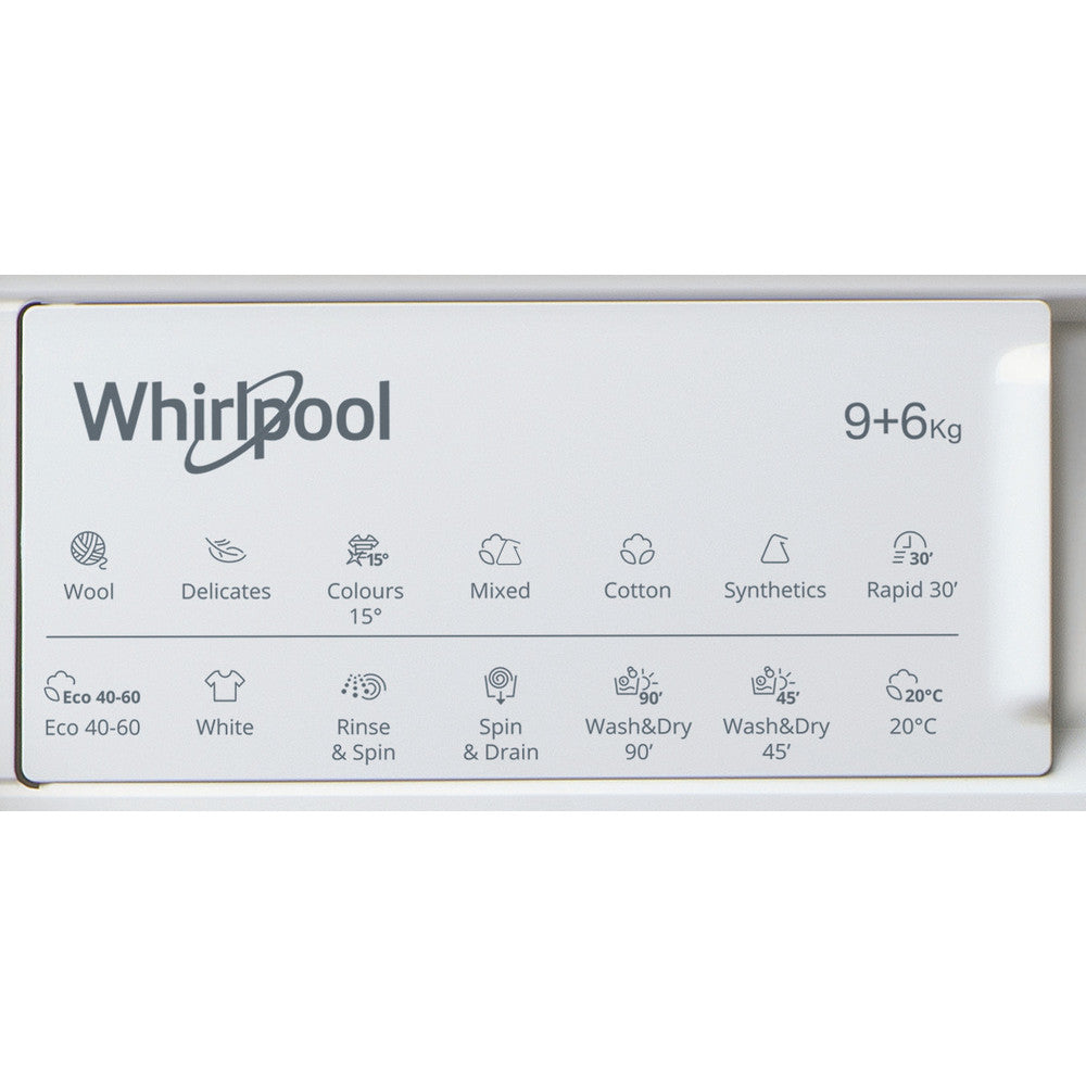 Whirlpool Integrated Washer Dryer 9+6KG White | BIWDWG961485