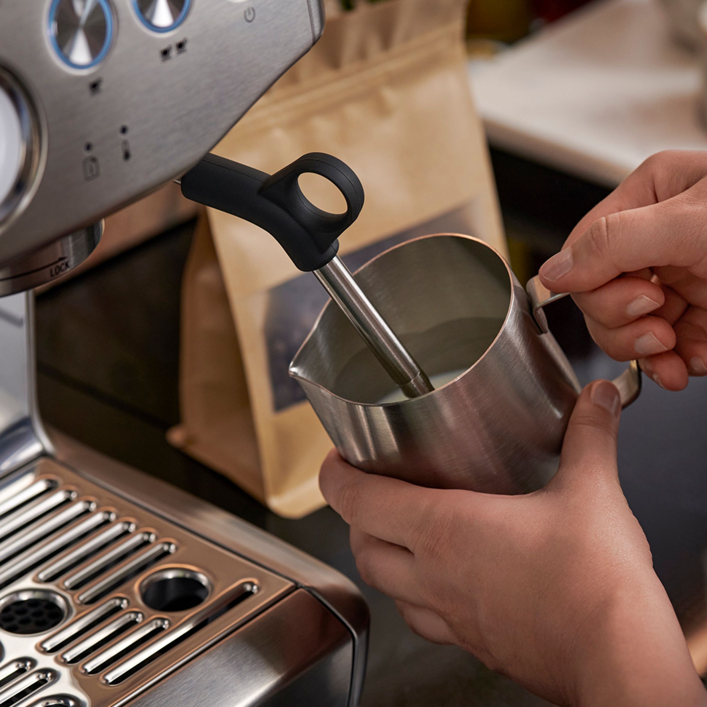 Sage The Barista Express Impress Bean to Cup Coffee Machine Stainless Steel | SES876BSS4GUK1