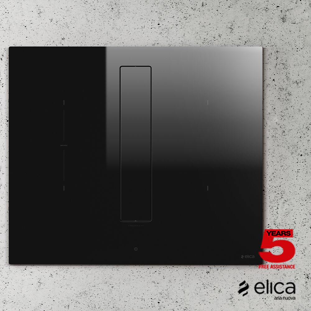 Elica Nikola Tesla 60CM Aspirating Venting Hob Black | NIKOFIT60RECOUTPACK