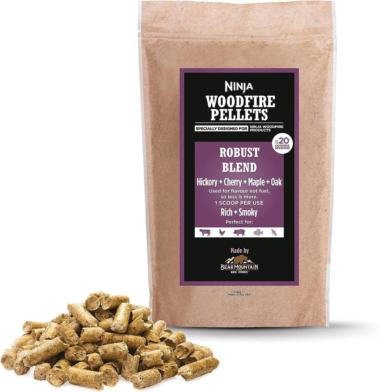 Ninja Woodfire Pellets Robust Blend | XSKOGRBLPL2UK