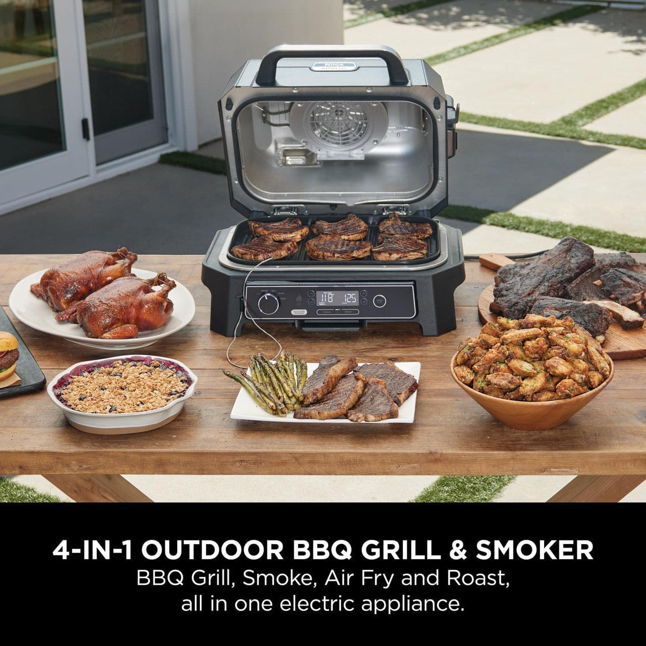 Ninja Woodfire Pro XL Electric BBQ Grill & Smoker | OG850UK