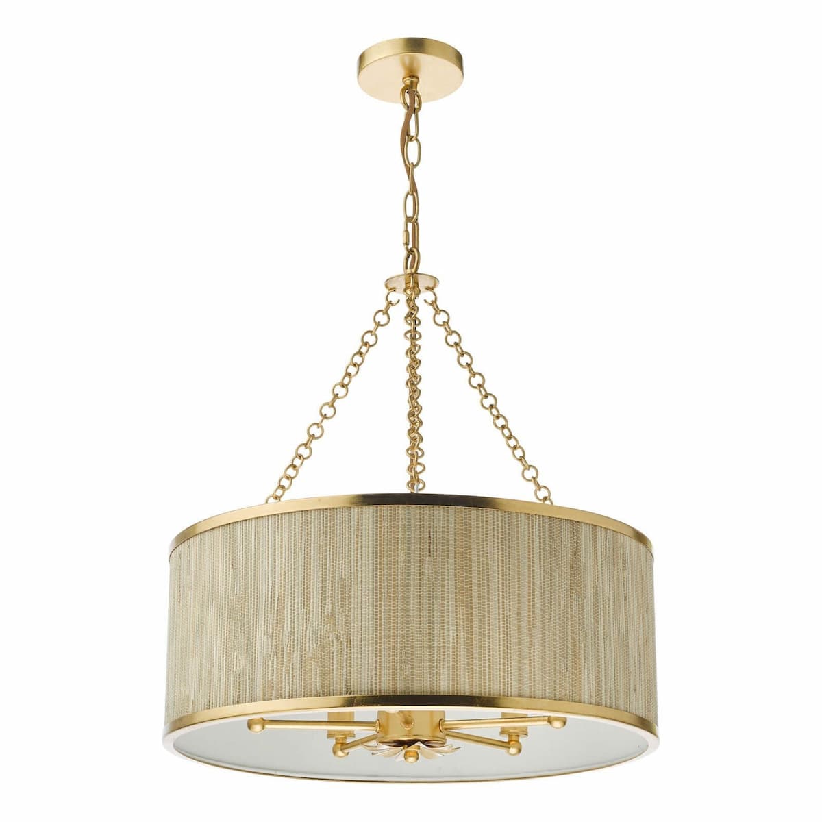 Dar Fenella 5 Light Pendant Gold Leaf-FEN0534