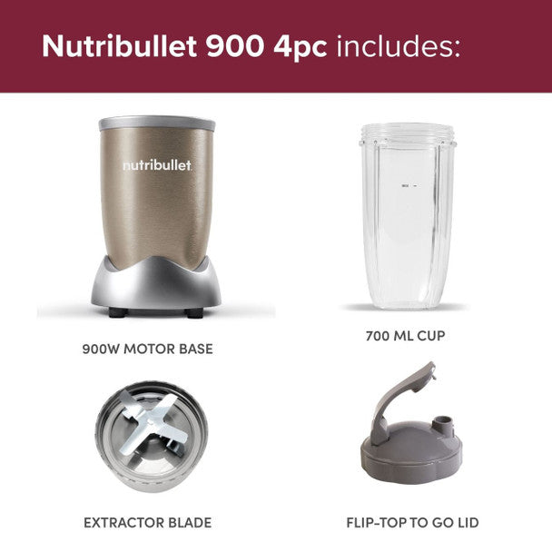 NutriBullet PRO 4pc Starter Kit 900 Watt | 01950