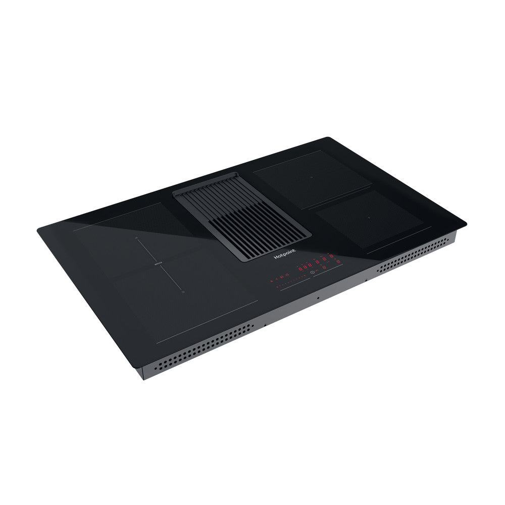 Hotpoint 83cm Vented Induction Hob with MyMenu Black | PVH 92 B K/F KIT