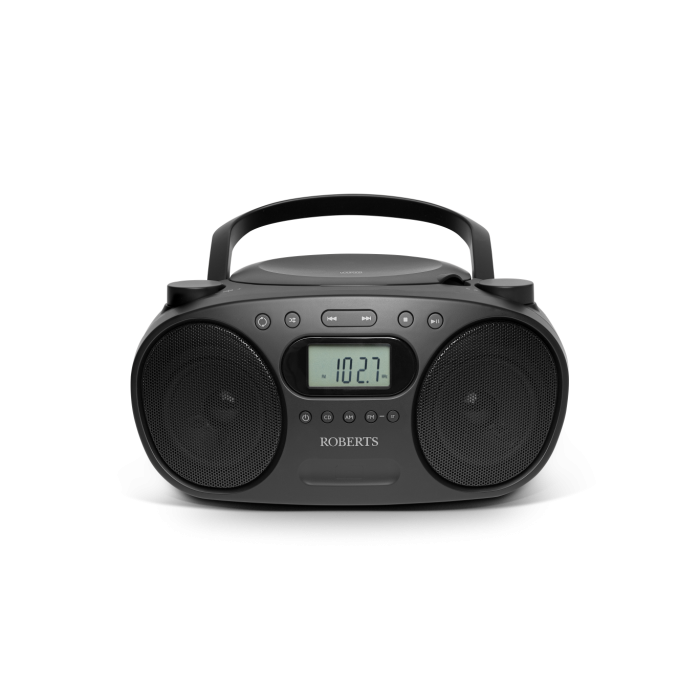 Roberts FM/AM Boombox With CD Player Black | ZOOMBOXFMBK